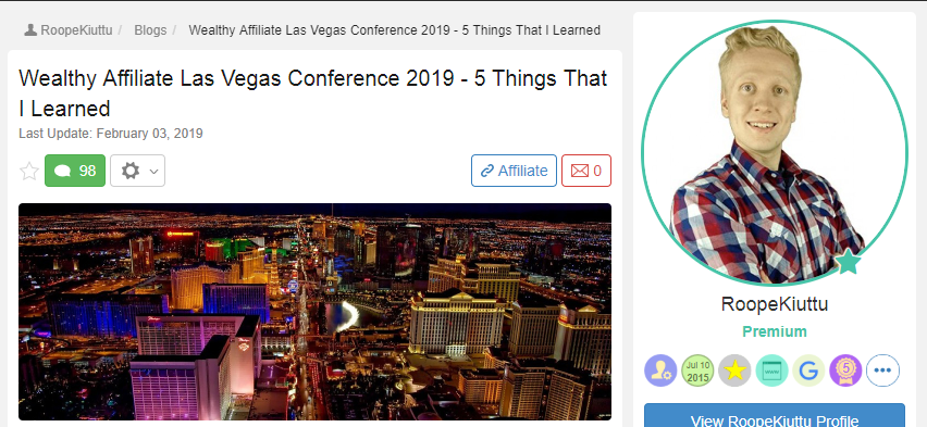 Roope's Las Vegas Blog