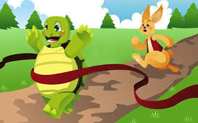 rabbit and turtle cartoon