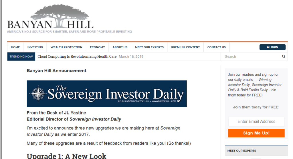 banyan hill publishing website screenshot